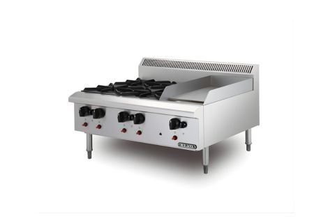 Bếp âu 4 họng có chiên phẳng Berjaya OB4GG1B-17