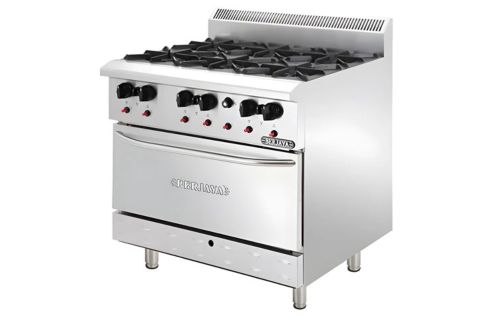 Bếp Âu 6 họng Berjaya DRO6-17 có lò nướng