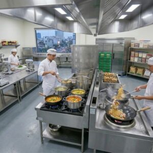 bếp inox nhà hàng