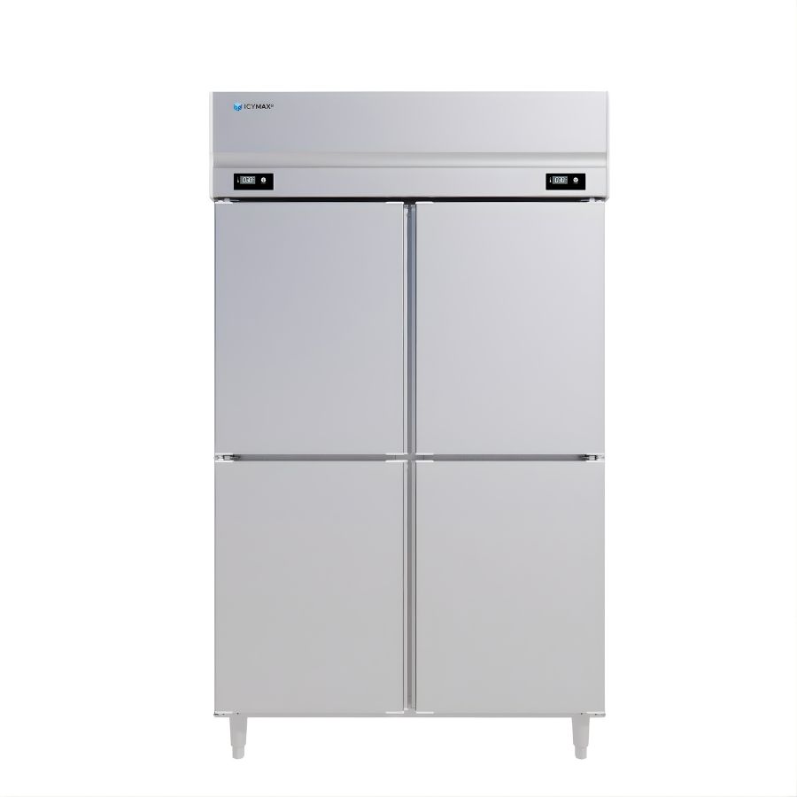 Tu-dong-mat-dung-4-canh-inox-1100L-ICYMAX-IUFR-4S128 Tủ đông mát đứng 4 cánh Inox 1100L ICYMAX IUFR-4S128