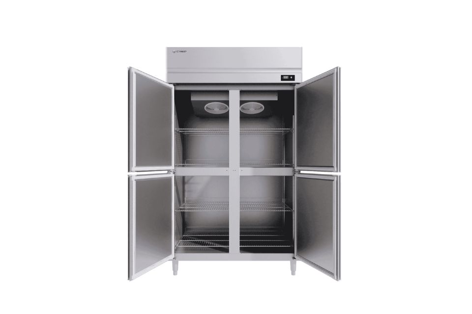 Tủ mát đứng 4 cánh inox 1100L ICYMAX IUR-4S128